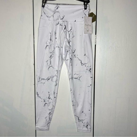 NWT BuffBunny High Rise Limitless Leggings small - White Marble - Picture 2 of 9